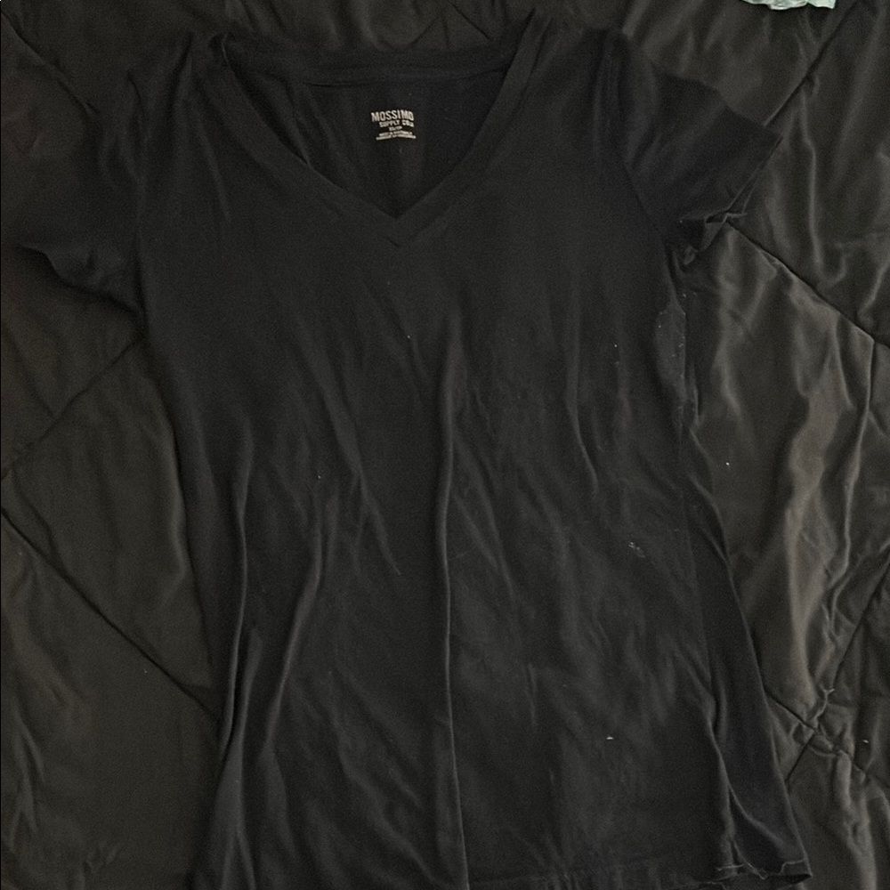 Women's Black V-Neck Top